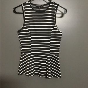 Striped peplum top